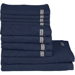 Handtuch Set ROSS "Sinfonie", blau (denim), 10 tlg., Frottier, Frottier, Obermaterial: 100% Baumwolle, Handtuch-Sets, beinhaltet Gästetücher, Handtücher und Badetücher