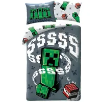 Halantex Minecraft Creepers 100% Baumwolle Bettbezug 140x200 cm +