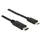 DeLock USB-Kabel USB 2.0 USB-Micro-B Stecker, USB-C® Stecker 0.50m Schwarz 83333