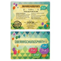 Einladungskarten zum Geburtstag (50 Stück) Überraschungsparty Einladung Party Überraschung
