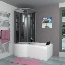 AcquaVapore Kombination Badewanne Dusche K50-R32-EC Duschtempel 100x170 cm