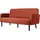 MEET Sessel LISBOA Stoff 176,0 x 81,5 x 83,0 cm Schwarz/Rot