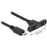 Delock 85245 USB Kabel 0,25 m USB 2.0 Micro-USB B Schwarz