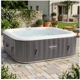 Arebos Whirlpool FLORENCE & BARECELONA Aufblasbar 4 oder 6 Personen mit 100/130 Düsen, (Komplett-Set), für Outdoor & Indoor schwarz 185 cm