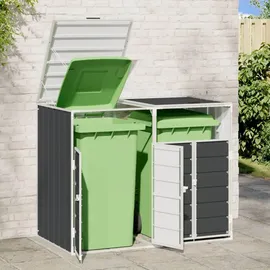 vidaXL Mülltonnenbox 144 x 81 x 113 cm anthrazit