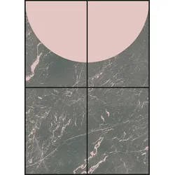 Fototapete KOMAR "Digitaldruck Vlies - zenit - Größe 200 x 280 cm", rosa (rosa, grau), B:200m L:280m, Vlies, Tapeten, Wohnzimmer, Schlafzimmer