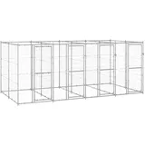 vidaXL Outdoor-Hundezwinger Verzinkter Stahl 9,68 m2