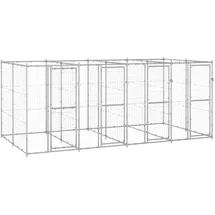 vidaXL Outdoor-Hundezwinger Verzinkter Stahl 9,68 m2