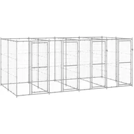 vidaXL Outdoor-Hundezwinger Verzinkter Stahl 9,68 m2