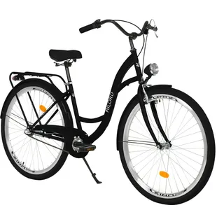 Milord Komfort Stadtfahrrad Fahrrad City Damenfahrrad, 26 Zoll, Schwarz, 3-Gang - Schwarz