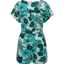 Ragwear Jumpsuit Salwin Kurzer Overall mit Taillen-Bindeband blau XL (42)