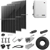 PV-Komplettanlage 10 kWp mit SMA Wechselrichter 10 kW, 24 Solarmodulen black frame & Montagesystem Aufdach (* 0% MwSt. gem. §12 Abs. 3 UstG)
