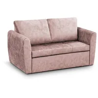 Beautysofa Schlafsofa Kamel II, mit Schlaffunktion, mit Bettkasten rosa