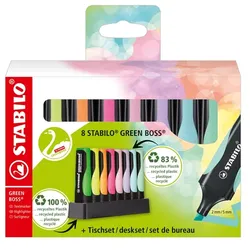 STABILO Textmarker Green Boss Tischset VE=8 Stifte