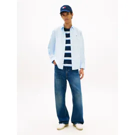Tommy Hilfiger Tommy Jeans Langarmhemd TJM POPLIN Regular fit, Kentkragen blau S