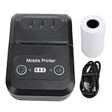 Vikye Bluetooth-Thermo-Belegdrucker, Tragbarer Kleiner 58-mm-Thermodrucker für Android für Büro, Einzelhandel, Restaurant