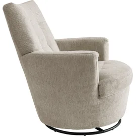 Alina Drehsessel "Yuri", grau (kieselgrau gfs 19), B:80cm H:93cm T:92cm, Chenille GFS (100% Polyester), Sessel, Drehsessel, mit Dreh und Wippfunktion, passend zu Hocker Yuri