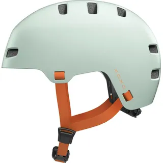 ABUS Fahrradhelm XOXO - Cityhelm im Skater-Look - Helm für Skateboard, Fahrrad, cooter - mit optimiertem Kinnpolster - für Jugendliche und Erwachsene - Grün