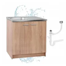 stamar Unterschrank Küchenschrank 80 x 46 x 0 cm Braun