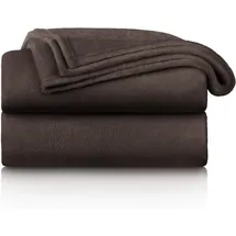 Blumtal Kuscheldecke 270 x 230 cm Dunkelbraun