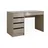 Vicco Schreibtisch Greige Hochglanz, 55 x 120 cm mit Schubladen, Rechteckig, 55x75x120 Arbeitszimmer, Schreibtische, Computertische