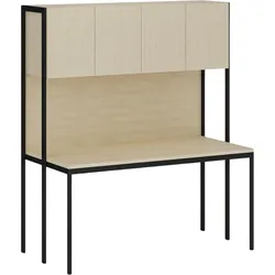 HOME OFFICE-Garnitur, schwarz/Birke