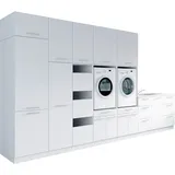 laundreezy Mehrzweckschrank-Set 445 x 238 x 68 cm Weiß