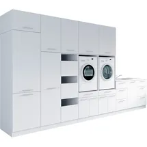 laundreezy Mehrzweckschrank-Set 445 x 238 x 68 cm Weiß
