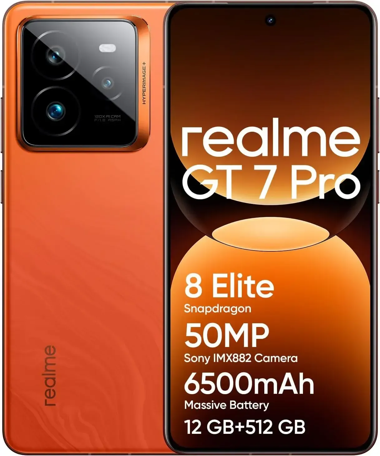Realme gt 7 Pro 5g Smartphone Snapdragon 8 Elite Ai Ultra klare Snap Kamera Real world Eco2 Display 6500mah Akku 120W Ladung