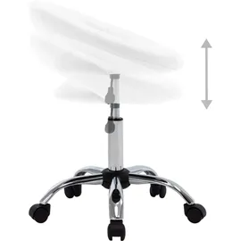 vidaXL Esszimmerstuhl Drehbar Weiß Kunstleder