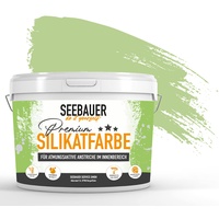 SEEBAUER diy® Silikatfarbe Grün für Innen (No. 735 Spring Feeling 5,0 Liter) Mineralfarbe Grüntöne hohe Deckkraft