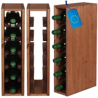 Modo24 Weinregal Modulares System RW61, Flaschenregal Massivholz, Kellerregal, Weinständer, Stapelbar, Weinschrank, für Küche & Vorratsraum, 3 Farben braun 12 cm x 60 cm x 30 cm