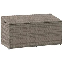 vidaXL Garten-Auflagenbox Grau 110x50x58 cm Poly Rattan - vidaXL
