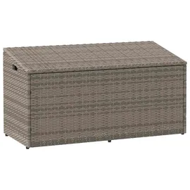 vidaXL Garten-Auflagenbox Grau 110x50x58 cm Poly Rattan - vidaXL