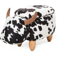 Homcom Tierhocker Polsterhocker 62 x 36 x 35 cm Schwarz/Weiß