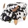 Homcom Tierhocker Polsterhocker 62 x 36 x 35 cm Schwarz/Weiß