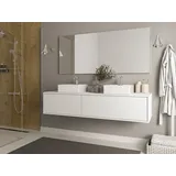 vente-unique Waschbeckenunterschrank hängend 150 x 32 cm Weiß