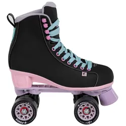 Rollschuhe CHAYA "Melrose Black Pink" Gr. 38, bunt (rosa, schwarz, türkis), Inlineskates_Rollschuhe_Schlittschuhe, Kinder, 38, Lederimitat
