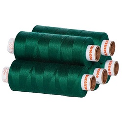 buttinette Universal-Nähgarn, Stärke: 100, 5er-Pack, tanne