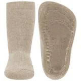 Ewers Stoppersocken Uni in dunkel beige meliert | Gr.: 21/22