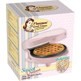 Bestron AMW500P Mini Waffelautomat rosa