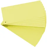 Exacompta 13425B 100er Pack Karton-Trennstreifen. 10,5 x 24 cm gelb. Für eine übersichtliche Anblage Ihrer Dokumente. Trennlaschen Trennblätter Ordner Register Blauer Engel