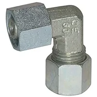 Riegler 112070-V 513 Einstellbare Winkel-Verschraubung, Rohr-Außen-Ø 10, Stahl verz.,