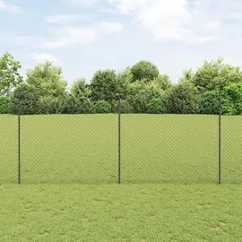 vidaXL Zaun 1,4 x 10 m Grau/Stahl