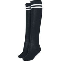 URBAN CLASSICS Ladies College Socks Kniestrümpfe schwarz Weiß 1 Paar(e)
