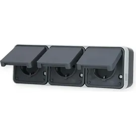 Berker Schuko-Steckdose 3-fach Grau 1 St.