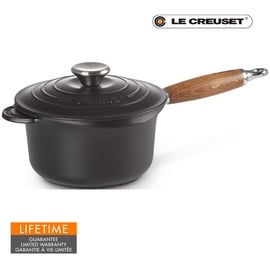 Le Creuset Tradition Profitopf 18 cm schwarz matt mit Holzgriff