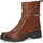 CAPRICE Damen Stiefeletten aus Leder mit Blockabsatz, Braun (Cognac Comb), 42 EU