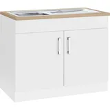 KOCHSTATION Spülenschrank KS-Gera Breite 100 cm weiß