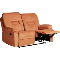 Beliani Beliani, Sofa orange manuell verstellbar Bergen